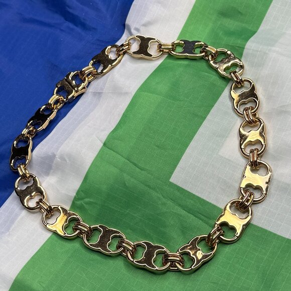 Tory Burch Gold Plated Gemini Link Necklace NWOT